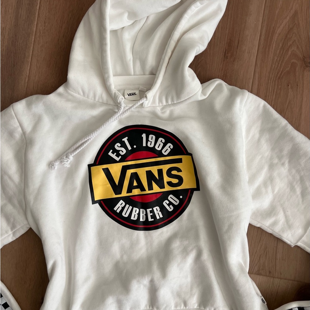Like New Vans Chromo 2Fer White Hoodie size Large - Picture 4 of 8